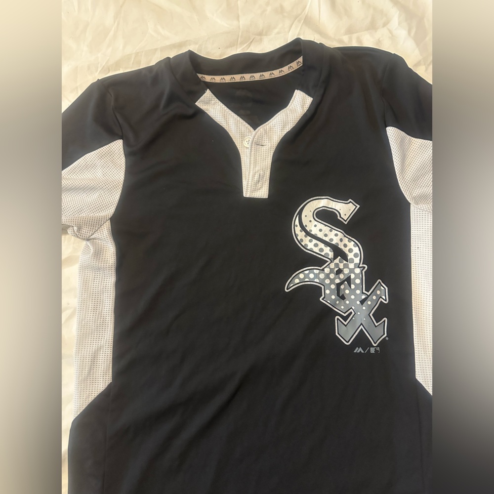Sox Black and White Baseball Jersey